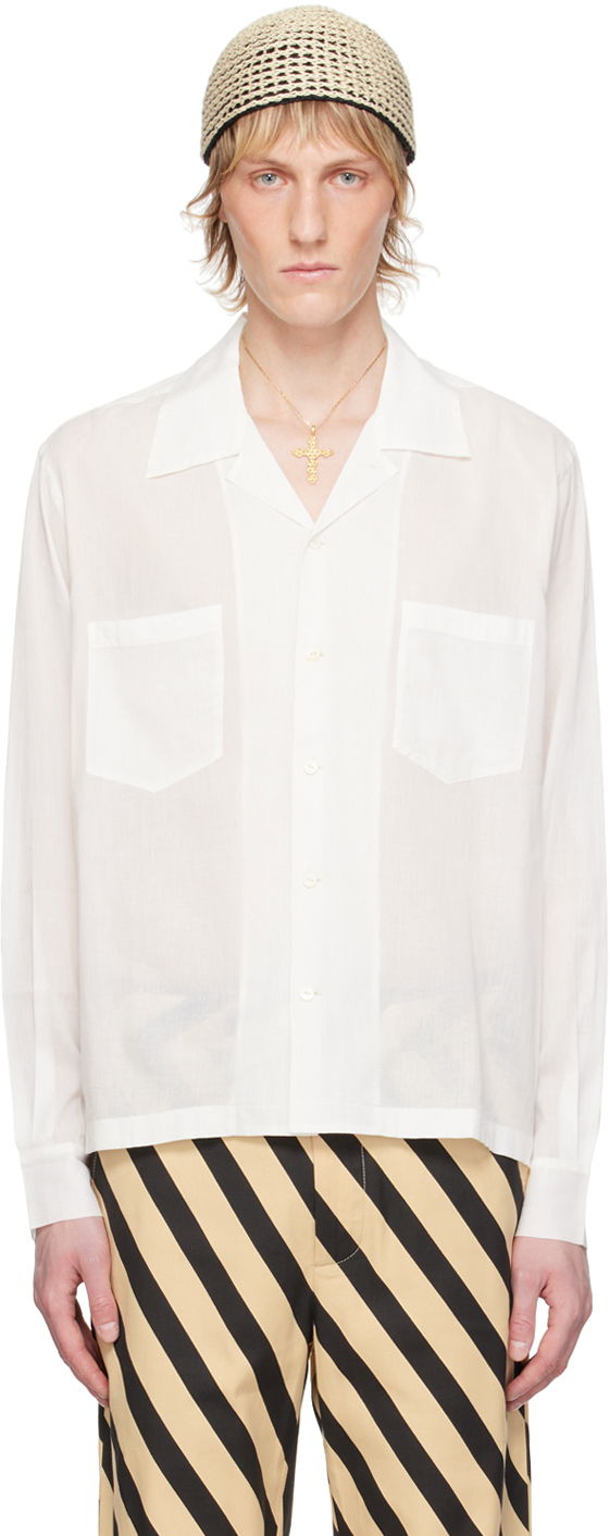 Basker Bode Boxy Fit Shirt Beige | MRS24SH064