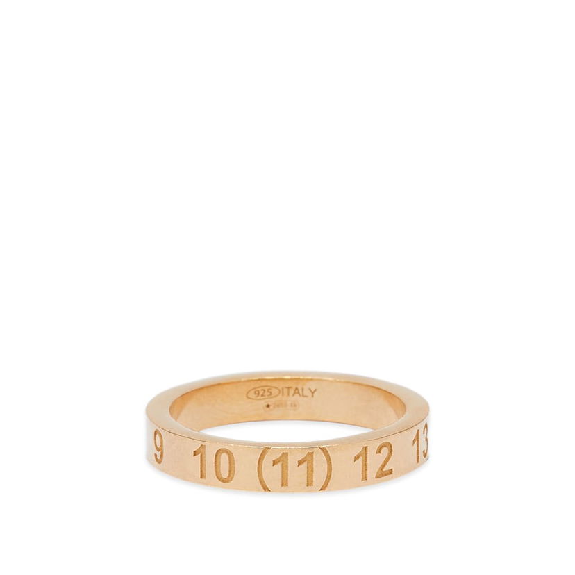 Ringa Maison Margiela Embossed Number Logo Band Ring Metallisk | SI8UQ0001-SV0129-950