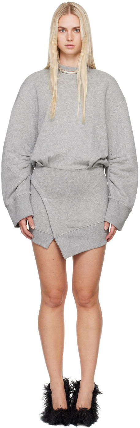Kjol The Attico Attico Fleece Mini Dress Grå | 247WCA162 JF03