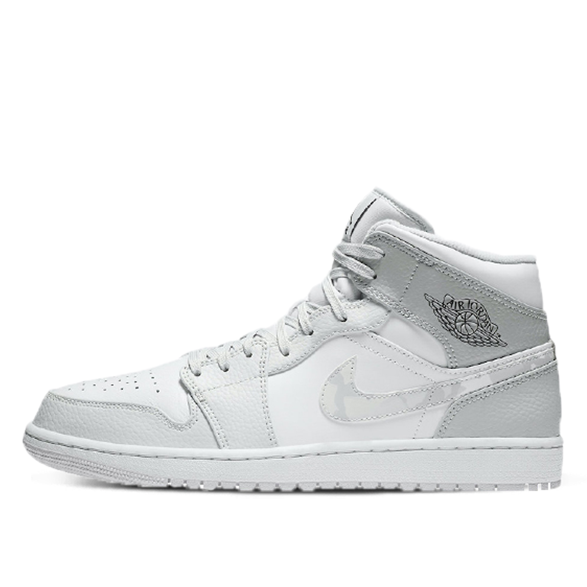 Sneakers och skor Jordan Air Jordan 1 Mid "Swoosh Logo - Grey Camo" Vit | DC9035-100, 1
