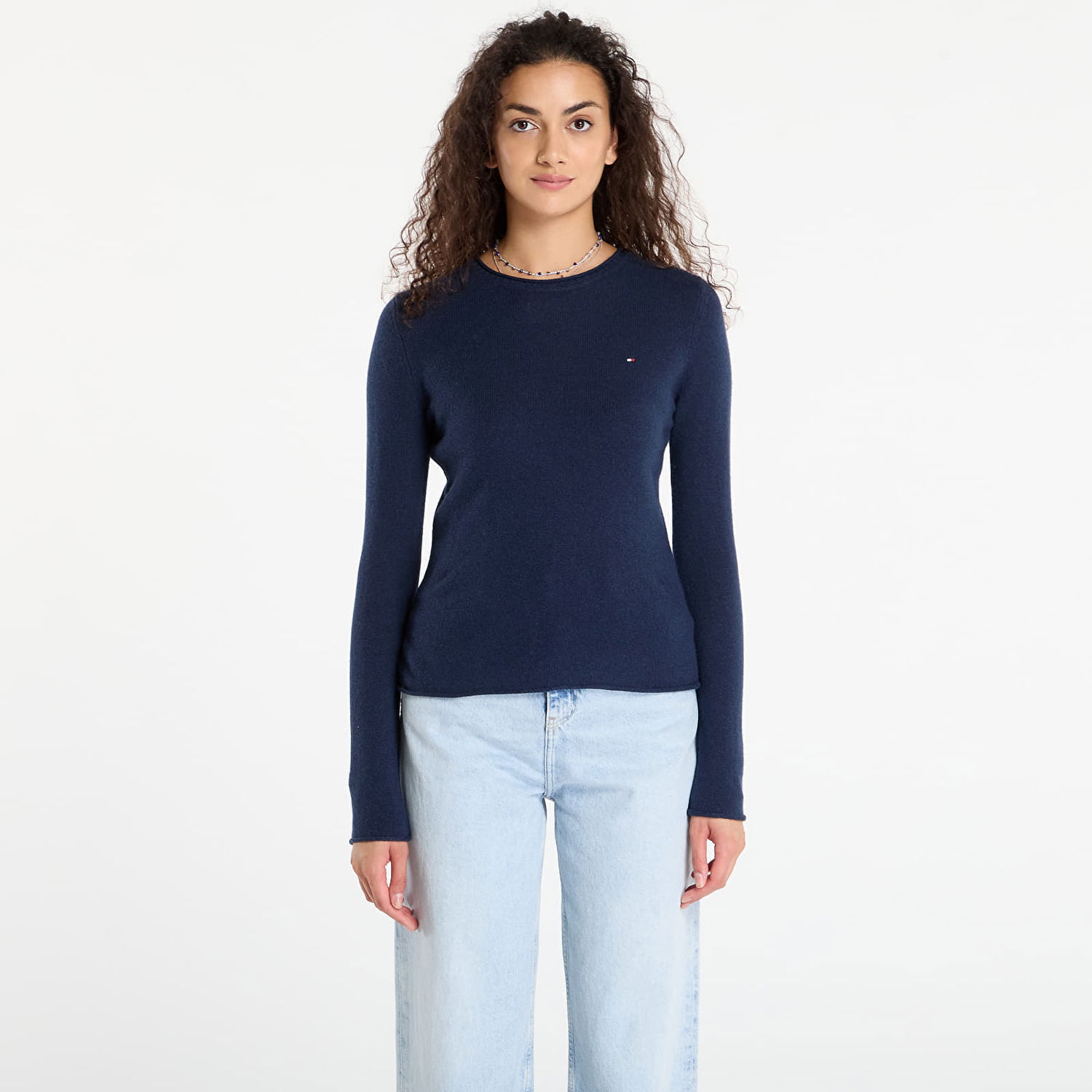 Sweater Tommy Hilfiger Tommy Hilfiger Soft Wool Long Sleeve Sweater Mörkblå | WW0WW40264 C1G, 0