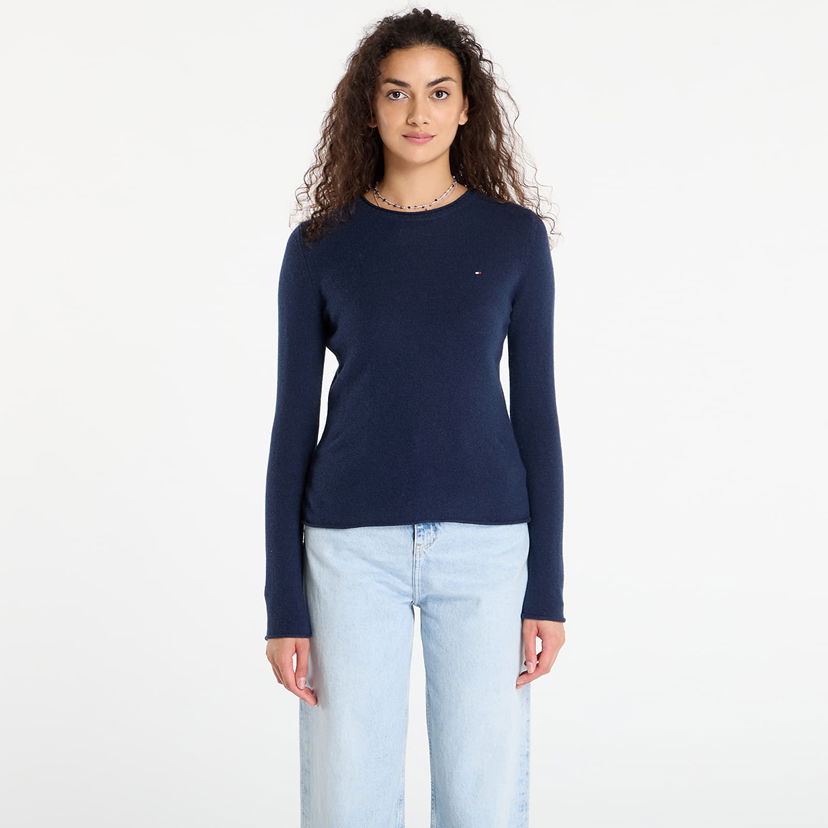 Sweater Tommy Hilfiger Tommy Hilfiger Soft Wool Long Sleeve Sweater Mörkblå | WW0WW40264 C1G
