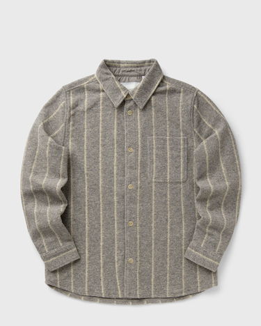 Skjorta Les Deux Lennon Wool Pinstripe Overshirt Grå | 1000558-320, 0