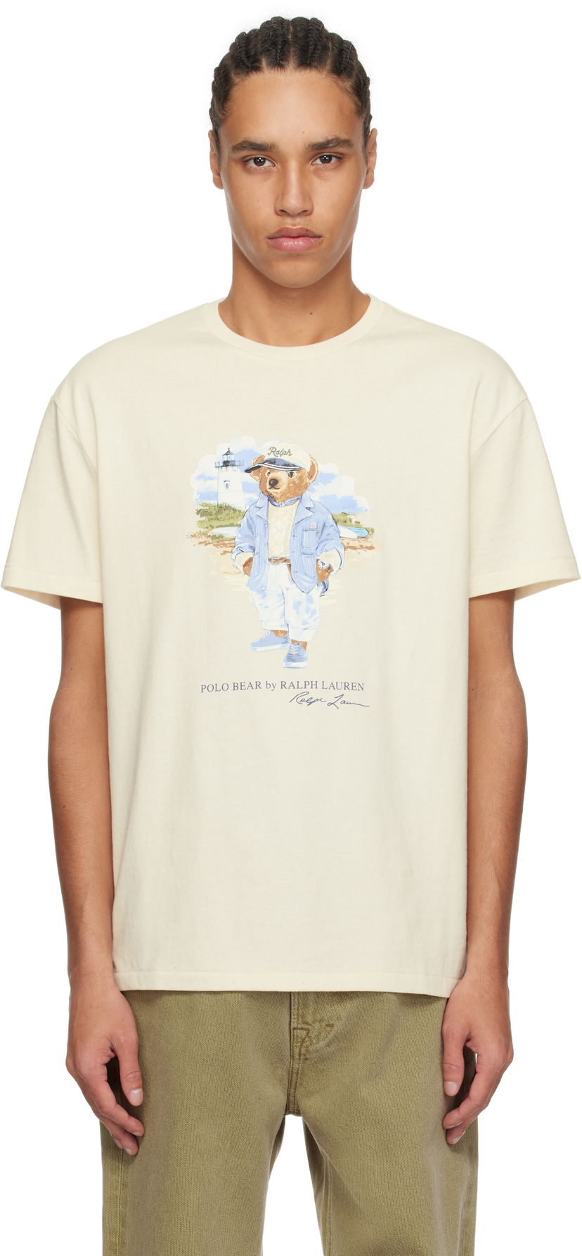 T-shirt Polo by Ralph Lauren Polo Ralph Lauren Classic Fit Polo Bear T-Shirt Beige | 710966738001