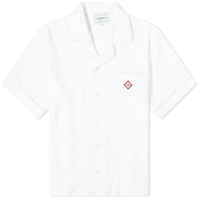 Skjorta Casablanca Monogram Towelling Shirt Vit | MPS24-SH-085-01