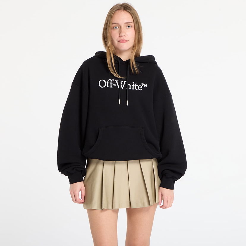 Sweatshirt Off-White Big Logo Bookkish Over Hoodie Svart | OWBB058C99FLE0011001