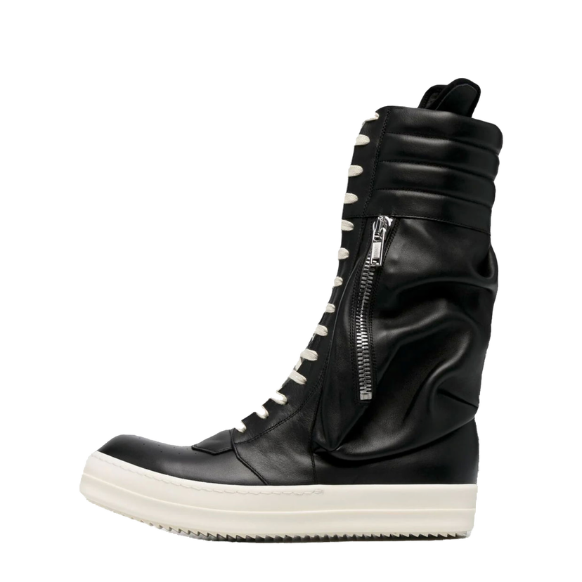 Sneakers och skor Rick Owens Cargo Basket Leather Boots Svart | RU21S6899 LPO 911