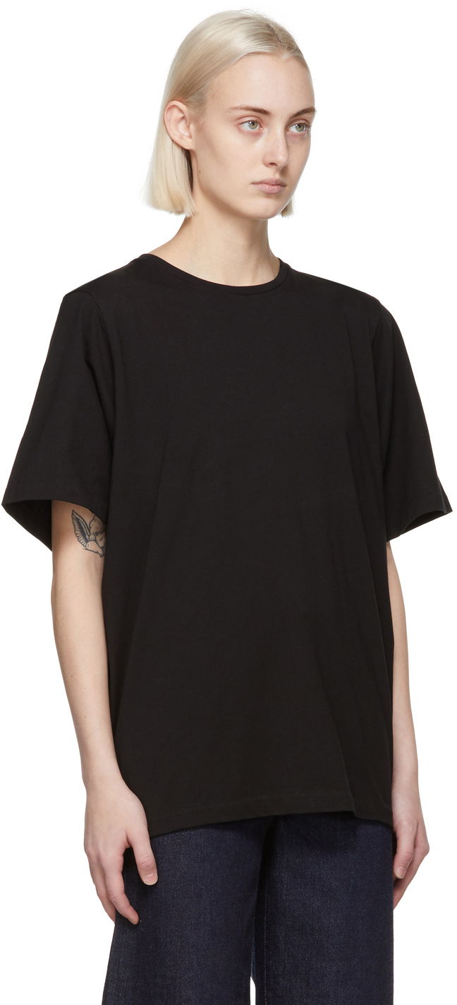 T-shirt TOTEME TOTEME Oversized T-Shirt Svart | 211-472-770, 1