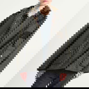 Jacka Barbour Heritage + Modified Solway Wax Jacket Size Large Grön | MWX2479OL71, 2