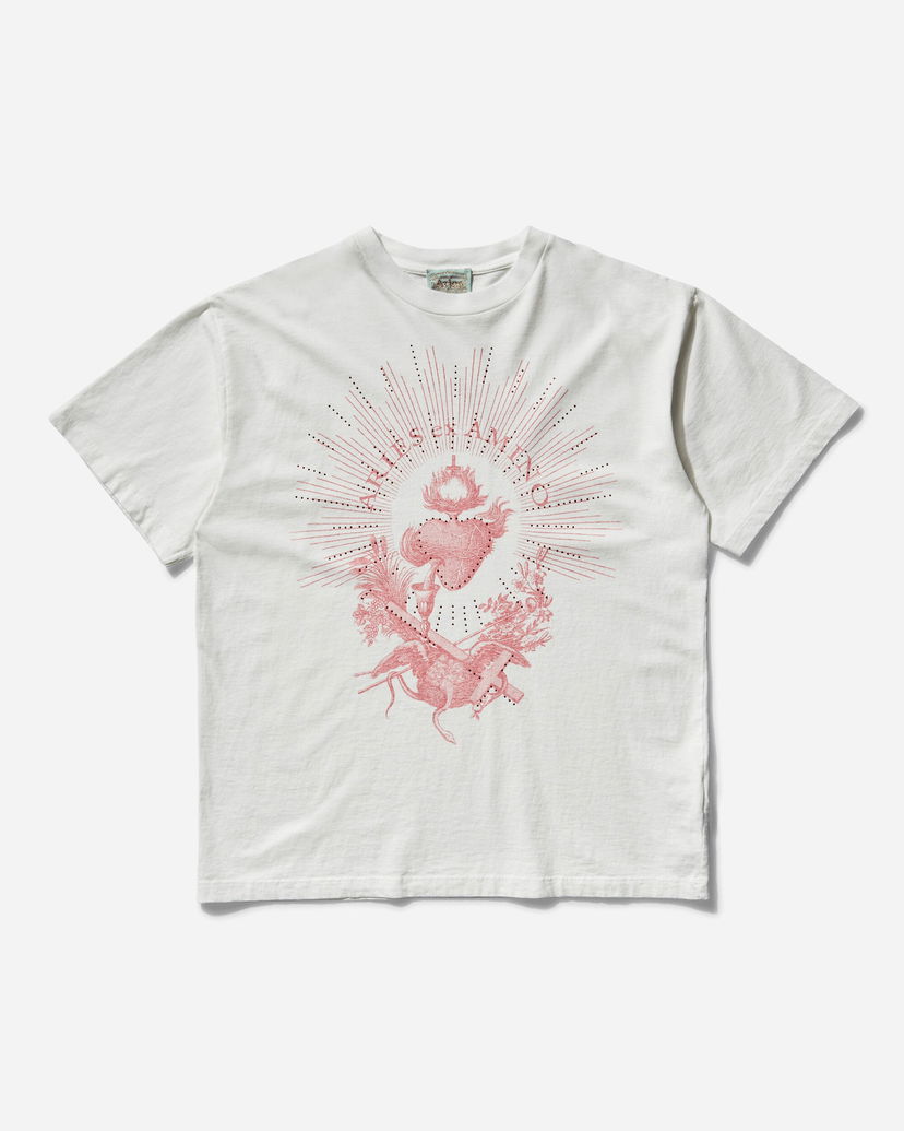 T-shirt Aries Faded Aries Ex Amino T-Shirt Vit | AR6001403 OFFWHT