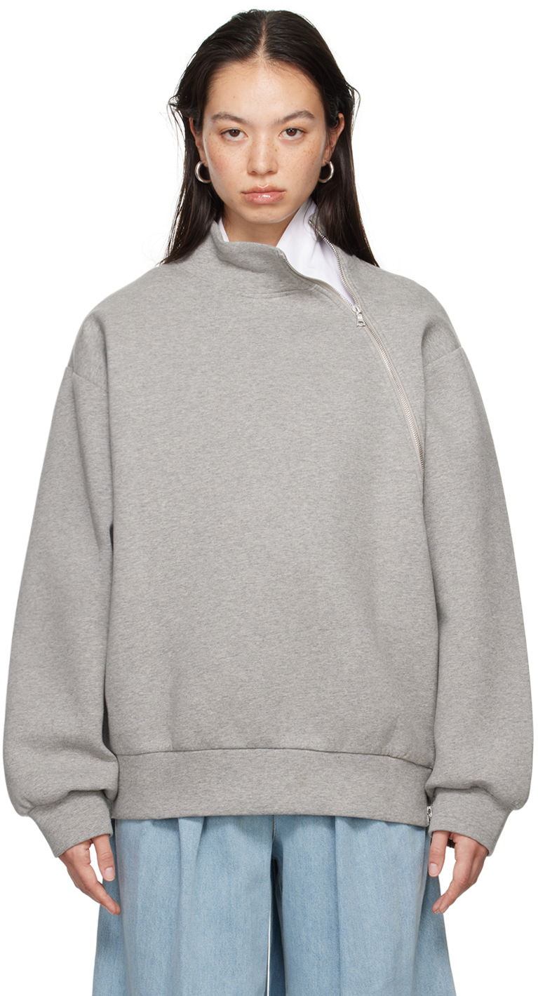 Sweatshirt Dries Van Noten Zipped Sweatshirt Grå | 242-011174-9622, 0