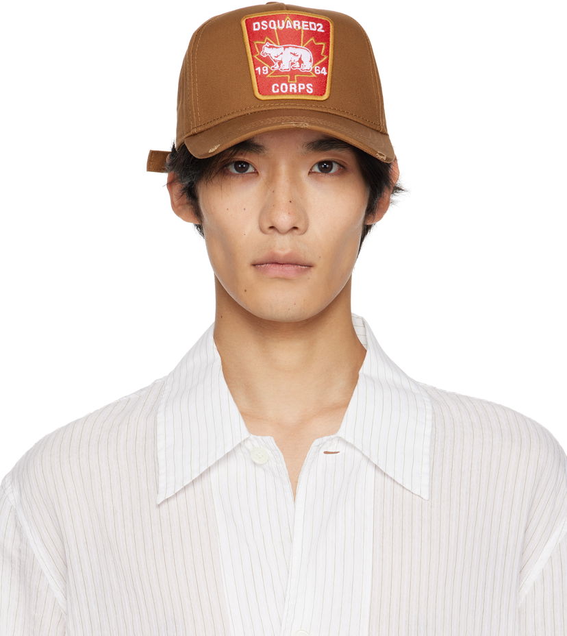 Keps DSQUARED2 Dsquared2 Canadian Patch Baseball Cap Brun | BCM0367_05C00001_5092