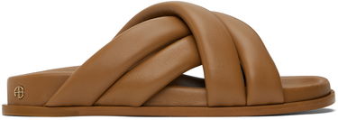 Sneakers och skor Anine Bing Lizzie Padded Leather Slides Brun | A-14-4028-230, 0