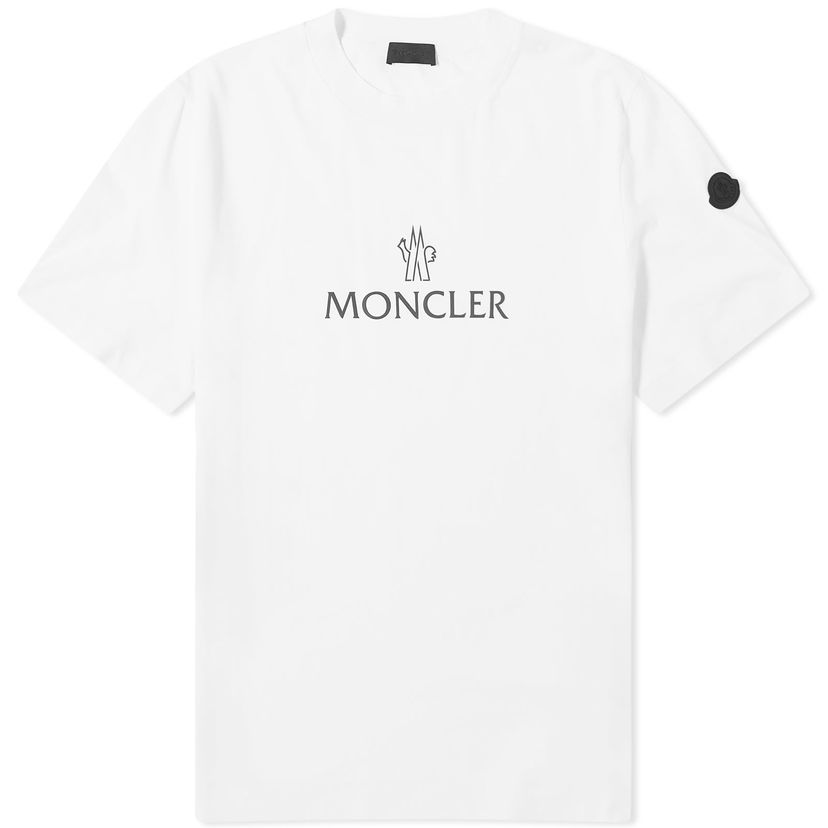 T-shirt Moncler Text Logo T-Shirt White Vit | 8C000-60-829H8-001