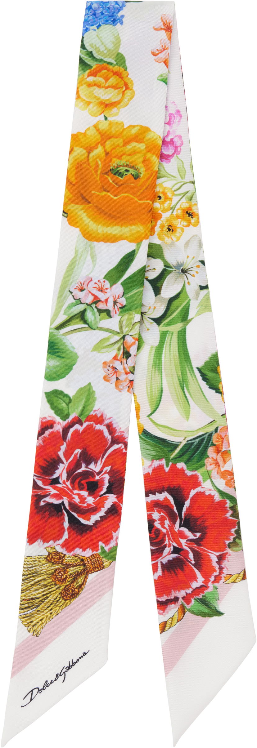 Halsduk Dolce & Gabbana Dolce&Gabbana Floral-Print Twill Head Scarf Flerfärgad | FS215A GDCV8