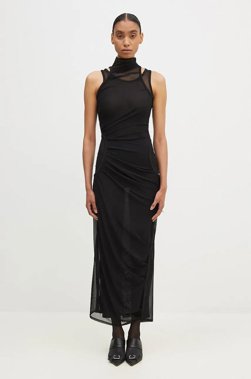 Klä Coperni Maxi Mesh Dress Svart | COPR107557