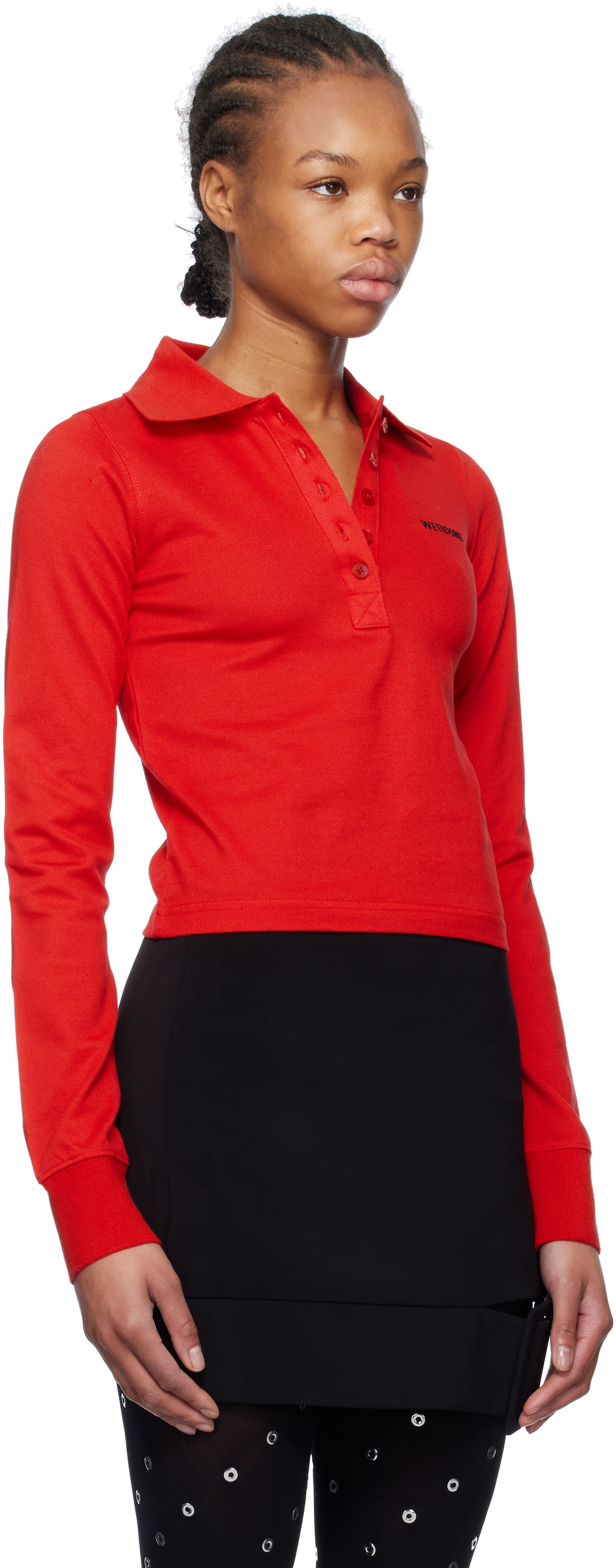 Polotröja We11done We11done Cotton Logo Polo Röd | WD-TT0-25-725-W-RD, 1