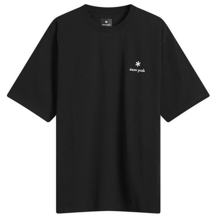 T-shirt Snow Peak Snow Peak Logo T-Shirt, Size Small Svart | NSD-TS-25AU003-BLK