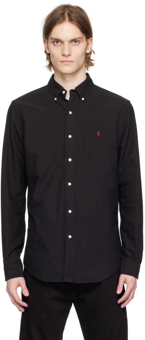 Skjorta Polo by Ralph Lauren Ralph Lauren Garment-Dyed Oxford Shirt Svart | 710716303002