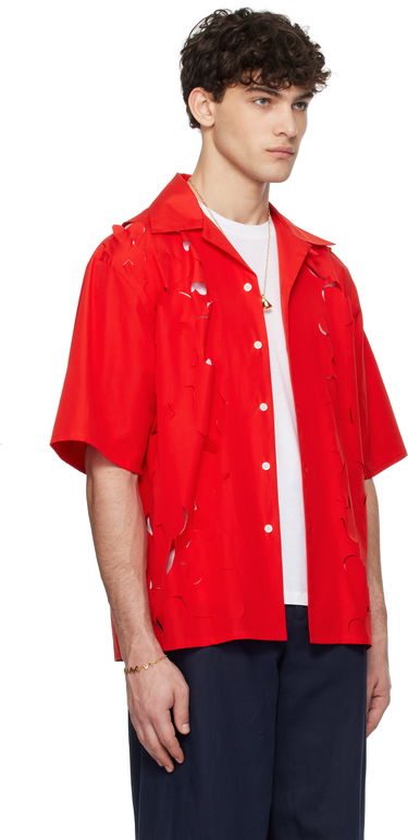 Skjorta Marni Marni Cut Out Bowling Shirt Röd | CUMU0342S0 USR013, 1