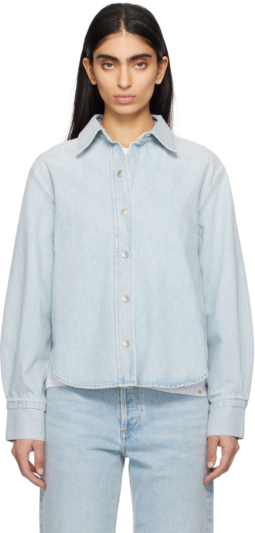 Skjorta AGOLDE AGOLDE Laurel Denim Button-Up Shirt Blå | A7358-3018