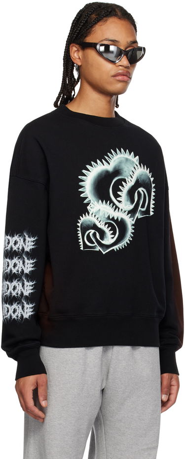 Sweatshirt We11done We11done Crewneck Sweatshirt Svart | WD-TS3-23-710-U-BK, 1