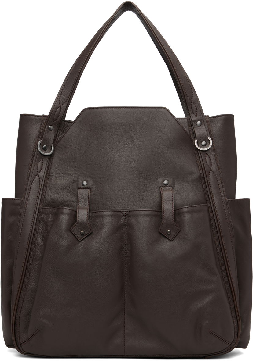 Tygpåse KIKO KOSTADINOV Kiko Kostadinov Inex Leather Tote Brun | KKAW25BG04-148