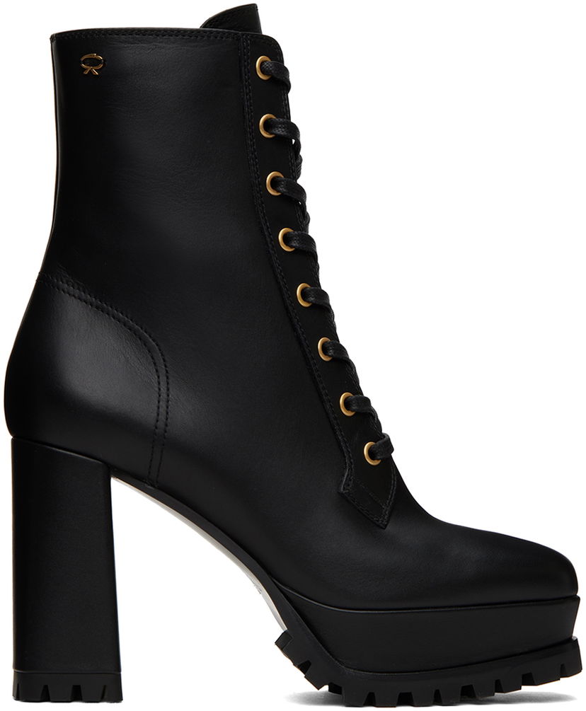Sneakers och skor Gianvito Rossi Platform Lace-Up Boots Svart | G73077.70RIC.VGI