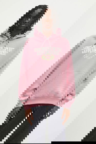 Sweatshirt AAPE by A Bathing Ape AAPE Basic Logo Print Hoodie Rosa | AAPSWMB342XXN, 0
