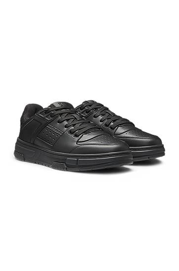 Kläder BOSS Mesh Trim Trainers Svart | 50548531
