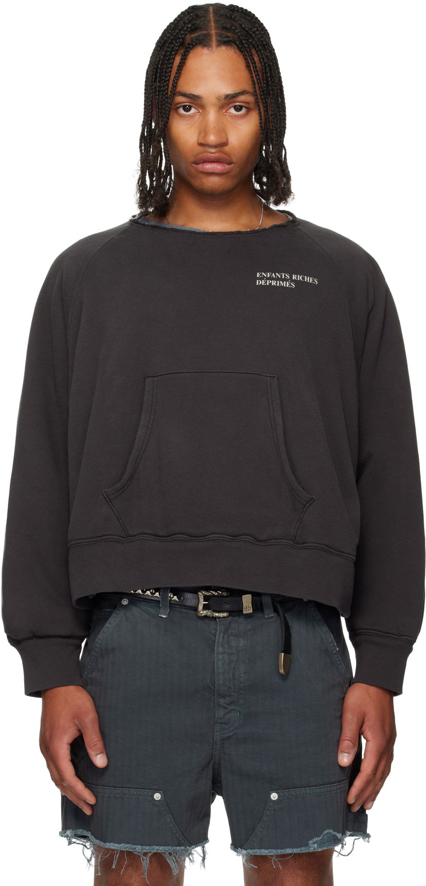 Sweatshirt Enfants Riches Déprimés Enfants Riches Déprimés Raglan Logo Sweatshirt Svart | 020-477