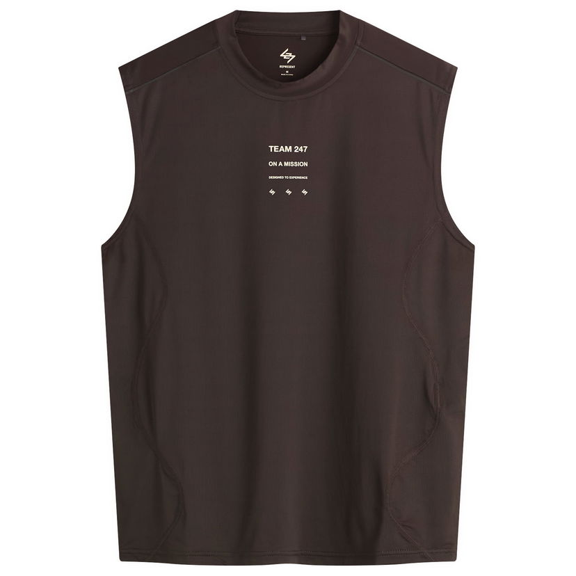 Linne Represent Clo 247 Mesh Runner Tank T-Shirt Brun | 247M100019-17