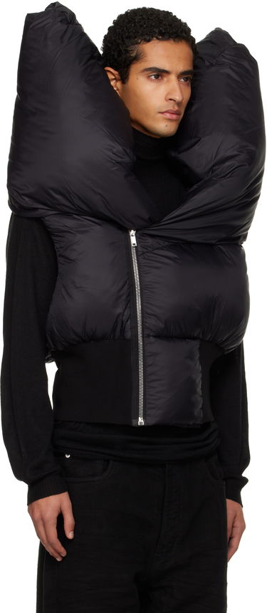 Väst Rick Owens Concordians Anubis Padded High-Collar Vest Svart | DU02E7790 NP, 1