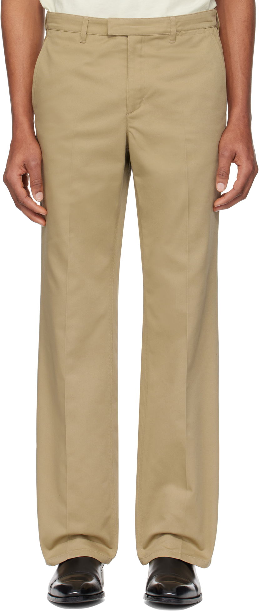 Byxor Courrèges Courrèges Tailored Trousers Beige | 125CPA318PL0178