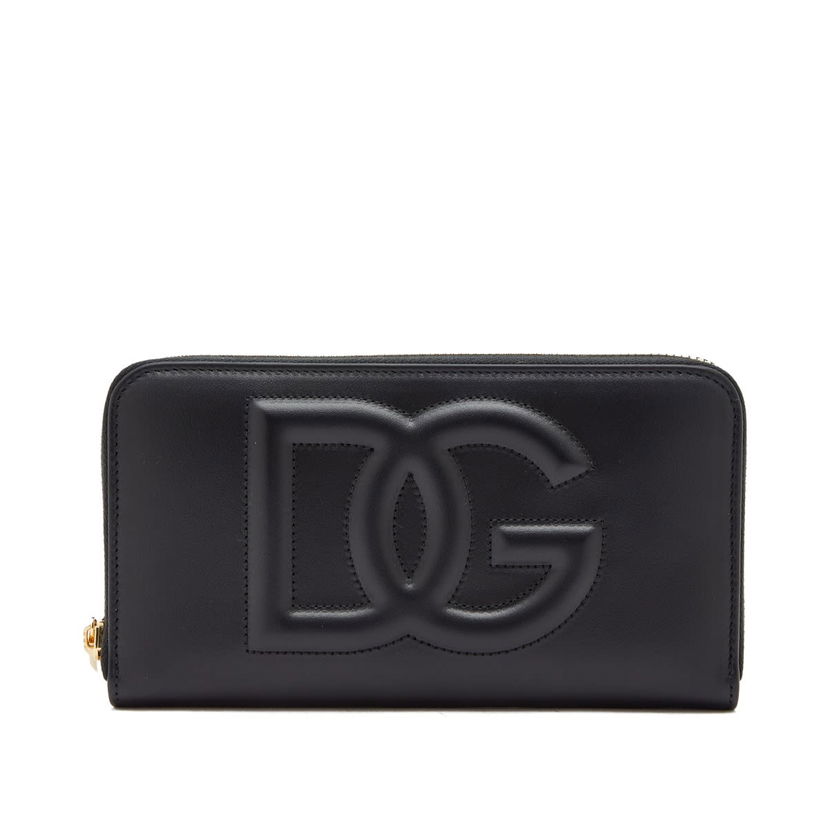 Plånbok Dolce & Gabbana Logo Leather Large Wallet Nero Svart | BI0473AG081-80999