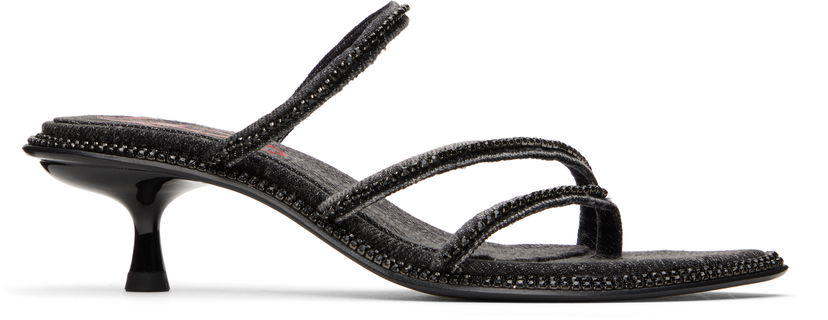 Skovård Diesel D-Havanna Kittie Embellished Denim Heels Svart | Y03603 PR853