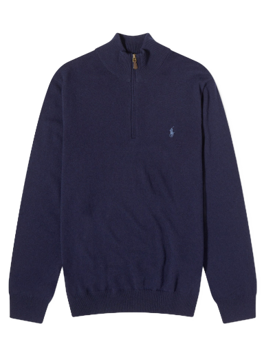 Sweatshirt Polo by Ralph Lauren Polo Ralph Lauren  Lambswool Half Zip Knit Hunter Mörkblå | 710876756001