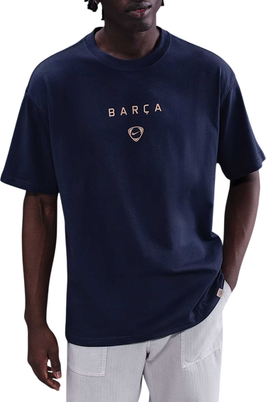 T-shirt Nike Total 90 FC Barcelona Wordmark Soccer T-Shirt Mörkblå | ib7294-410, 0