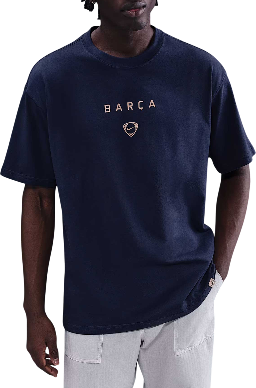 T-shirt Nike Total 90 FC Barcelona Wordmark Soccer T-Shirt Mörkblå | ib7294-410