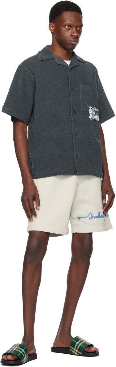 Tillbehör Burberry Burberry Check Pool Slides Grön | 8113264, 4