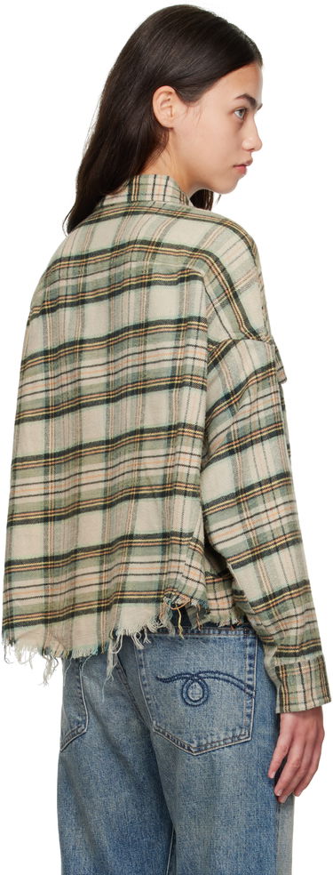 Skjorta R13 R13 Cropped Plaid Shirt Grön | R13W7298-R558B, 2