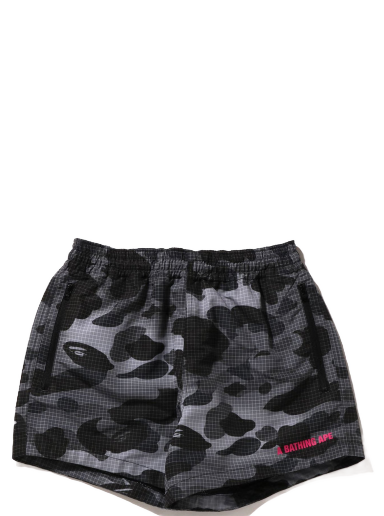 Shorts BAPE GRID Camo Shorts Svart | 1I80-253-002