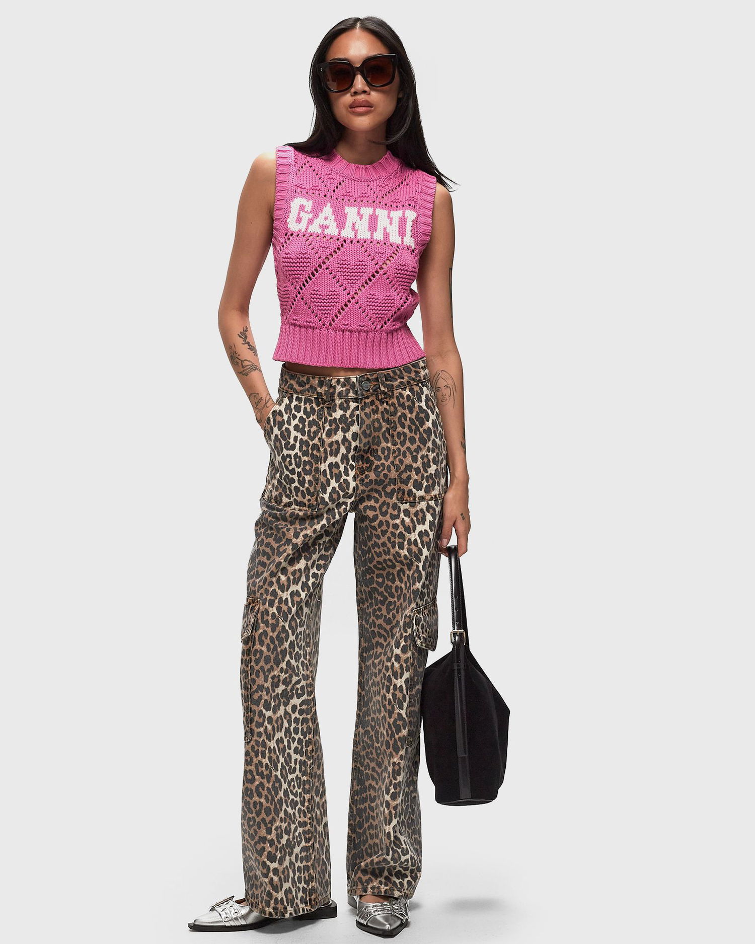 Jeans GANNI Print Denim Angi Brun | J1676-943, 1