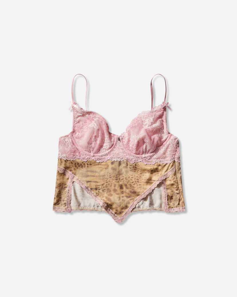 Behå GUESS Lace Leopard Print Bra Top Flerfärgad | W5BP16KCZQ0 G6H2