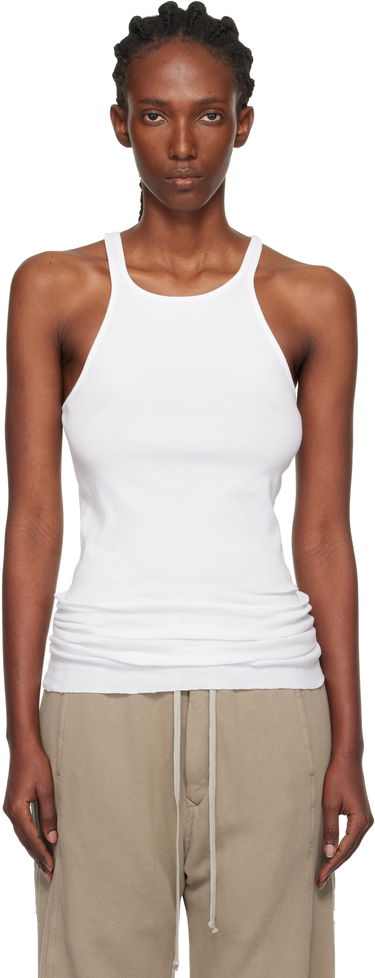 Linne Rick Owens Rick Owens DRKSHDW Concordians Ribbed Racer Back Tank Top Vit | DS02E7119 RN, 0
