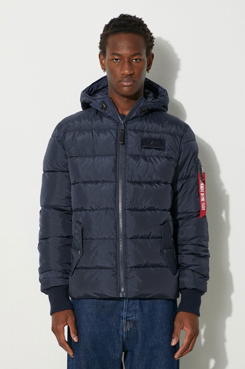 Pufferjacka Alpha Industries Hooded Puffer Jacket Blå | 118113.07