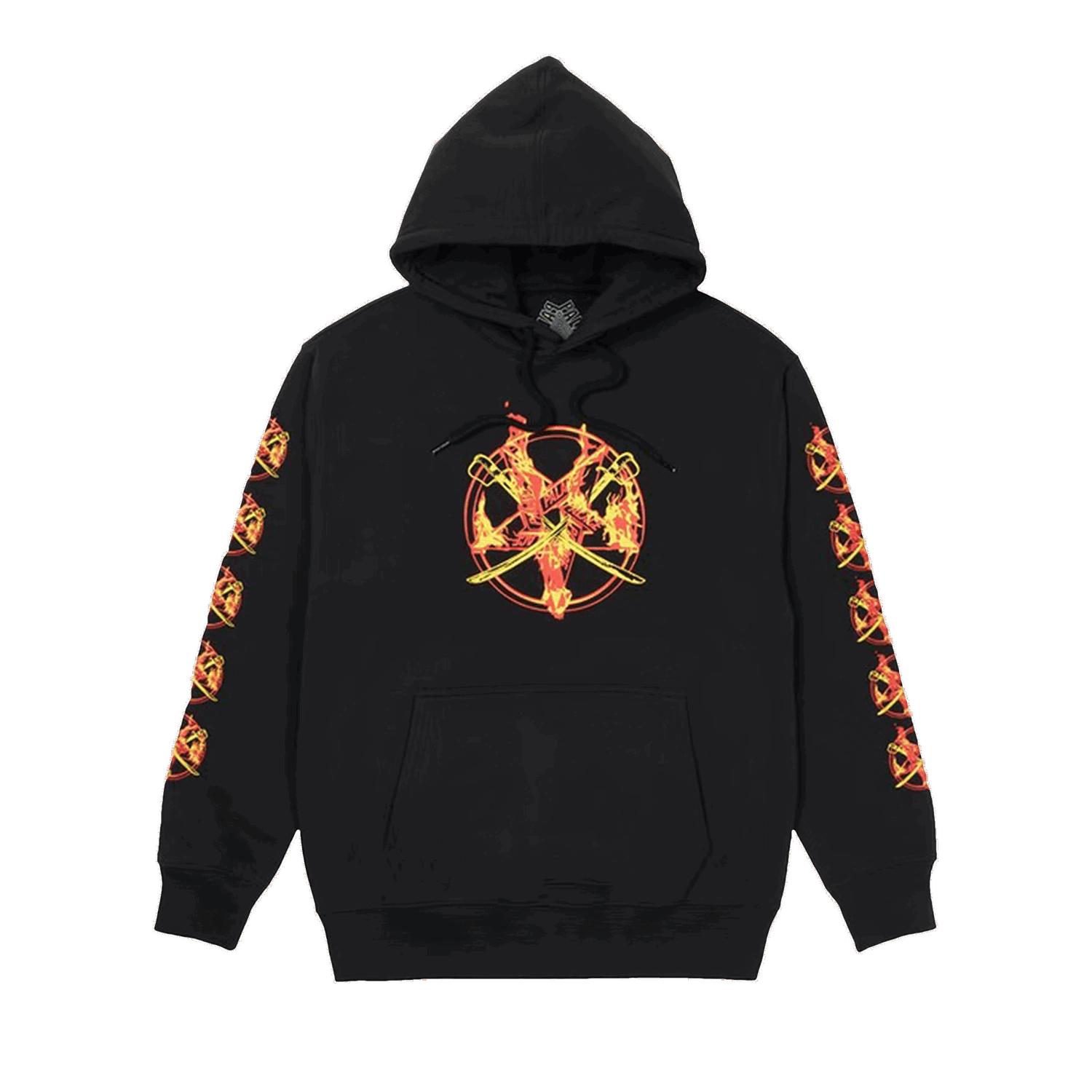 Sweatshirt Palace Flamed Hoodie Svart | P21HD014, 0