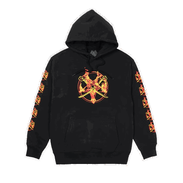 Sweatshirt Palace Flamed Hoodie Svart | P21HD014, 0