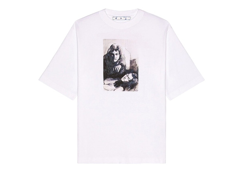 T-shirt Off-White Mirko Artist Skate T-Shirt Vit | OMAA119F21JER0190110