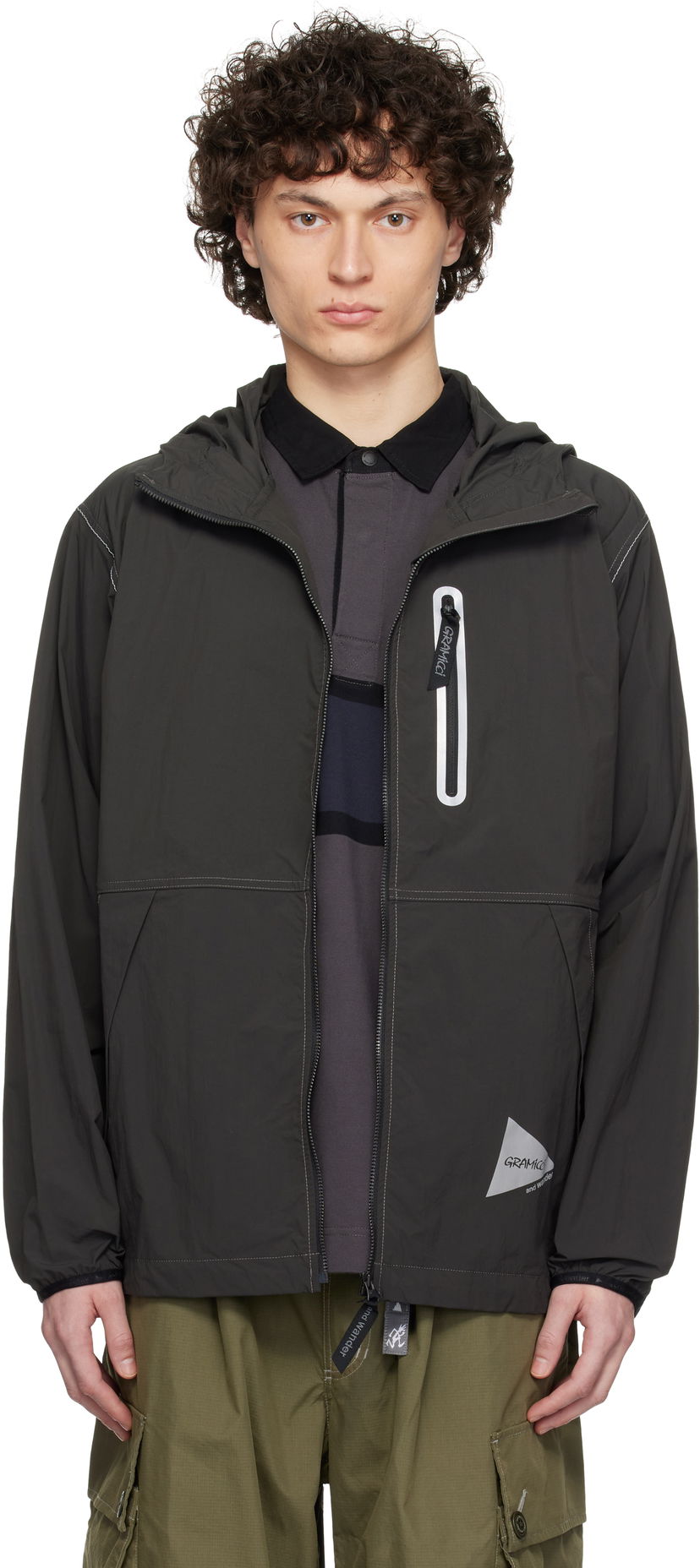 Vindjacka and wander Gramicci Edition Brushed Nylon Jacket Grön | GUJ5-S3000